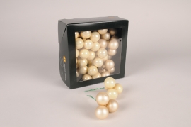 X265X4 Boîte de 72 boules verre champagne D30mm