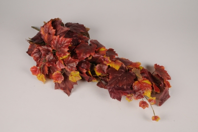 x267am Vigne vierge artificielle rouge orang� L100cm