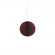 X335DQ Dark red ornament ball hanging D8cm