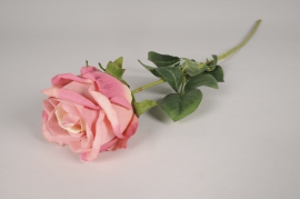 x365am Pink artificial rose H72cm