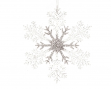 X382KI Flocon de neige transparent D21cm