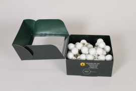 X4-000049 Box of 72 white glass balls D30mm