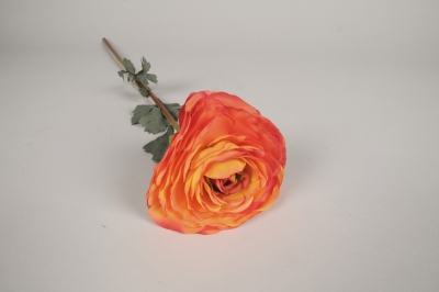 x430am Renoncule artificielle orange H62cm