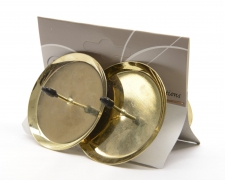 X471KI Set of 6 Advent metal light holders gold diameter 6cm