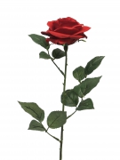 x475nn Rose artificielle rouge H64cm