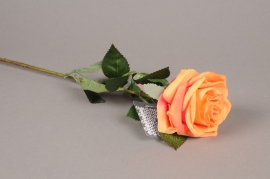 x476nn Artificial orange rose H64cm