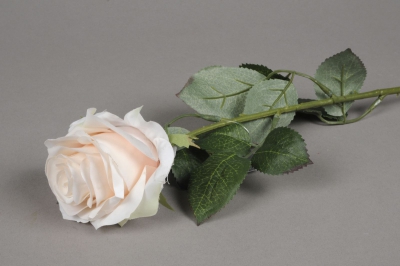 x477nn Artificial light pink rose H64cm