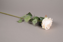 x477nn Rose artificielle rose pâle H64cm