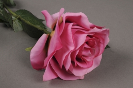 x478nn Pink artificial rose H64cm
