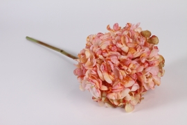 x507am Hortensia artificiel rose clair H63cm