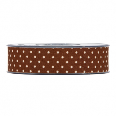 X513UN Brown fabric ribbon 25mm x 15m