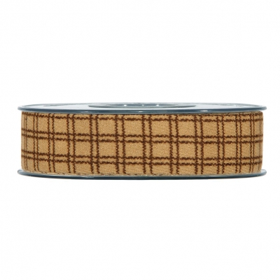 X520UN Light brown fabric ribbon 25mm x 10m