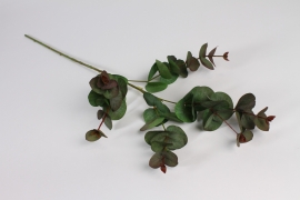 x521am Eucalyptus artificiel vert et rouge H86cm