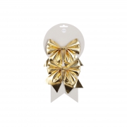 X521DQ Set of 2 golden polyester ribbons 12 x 13cm