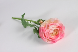 x524am Renoncule artificielle rose H45cm