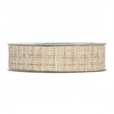 X540UN Cream fabric ribbon 25mm x 8m