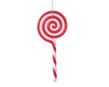 X542KI Red and white suspended lollipop H13cm