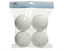 X567KI Set of 4 suspended foam snow balls D10cm
