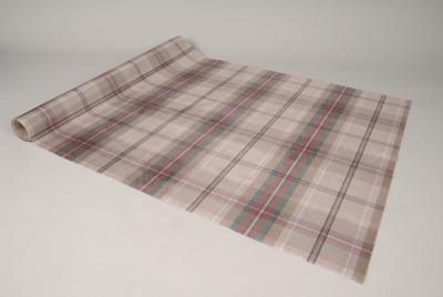 X570UN Chemin de table en velours �cossais 49cm x 1.8m
