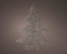 X571KI Golden plastic pine tree 50 LED white warm H60cm