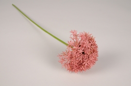 x572ee Allium artificiel rose H63cm 