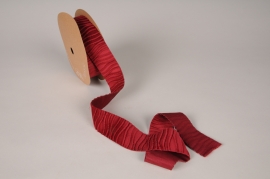 X572UN Ruban de velours bordeaux 40mm x 10m