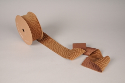 X577UN Beige velvet ribbon 63mm x 10m