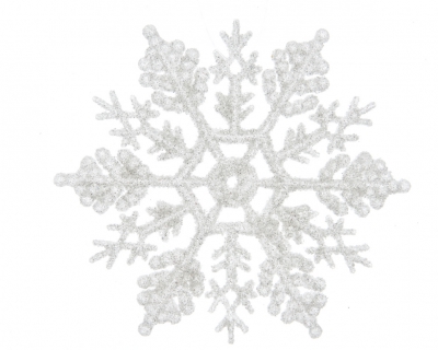 X592KI Bo�te de 12 flocons blancs 9,5x10cm
