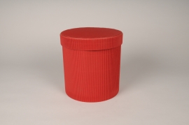 X637UN Boîte à chapeau pliante rouge D21cm x H21cm