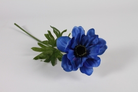x696ee Blue artificial anemone H45cm