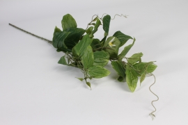 x707ee Green artificial clematis leaves H110cm