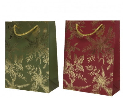 X726KI Assorted glittered paper gift bags 8x18cm H24cm