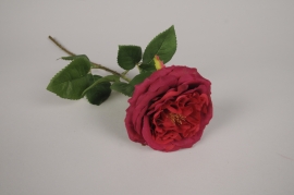 x732di Rose artificielle bordeaux H50cm
