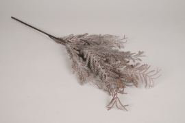 x749di Artificial fern burgundy bleached  H68cm