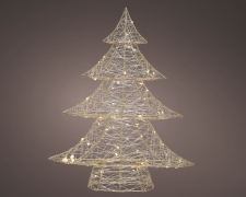 X757KI Metallic golden christmas tree 60 classic white LED D60cm H60cm
