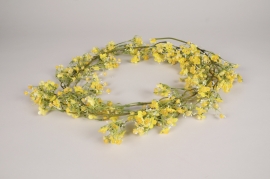 x767di Guirlande de gypsophile artificiel jaune L125cm