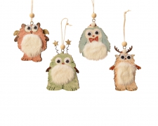 X768KI Assorted hanging fuzzy animals 5x7cm