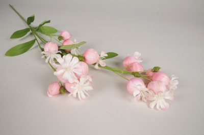 x769di Sil�ne artificiel rose H84cm