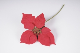 x772di Poinsettia artificiel rouge H35cm