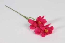x794di Dark pink artificial hibiscus H62cm