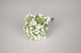 x817jp Bouquet de gypsophile artificiel blanc H25cm