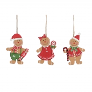 X819DQ Assorted wooden gingerbread characters H10cm