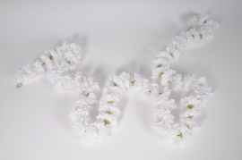 x822mi Guirlande de fleurs artificielles blanches L250cm
