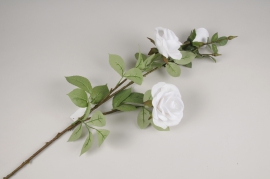 x825mi Rose artificielle blanche H103cm