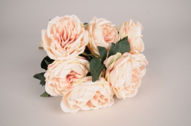 x830jp Bunch of cream artificial peonies H45cm