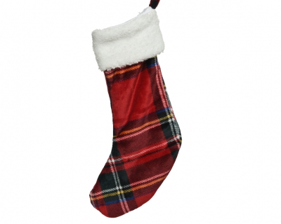 X836KI Chaussette �cossaise rouge L50cm