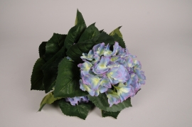 x838jp Bouquet d'hortensias artificiels bleus H40cm