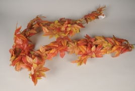 x849jp Red and orange artificial maple garland H180cm