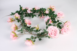 x860jp Guirlande de roses artificielles roses L170cm
