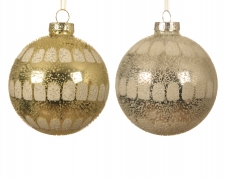 X995KI Assorted boxes of 3 hanging glass balls D8cm